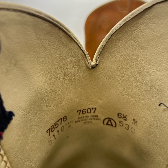 Dingo Cowgirl Boots Womans Size 6.5 M Made In USA Tall Brown Western Style 7607 - Picture 8 of 10